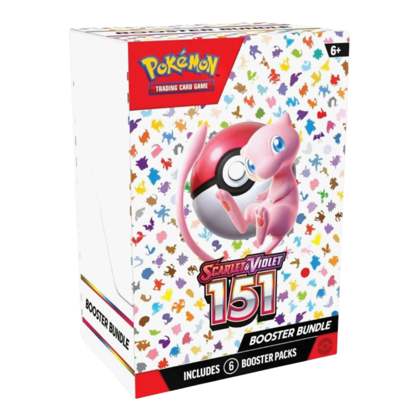 Pokémon trading card game booster bundle packaging with Poké Ball and cartoon character on a white background