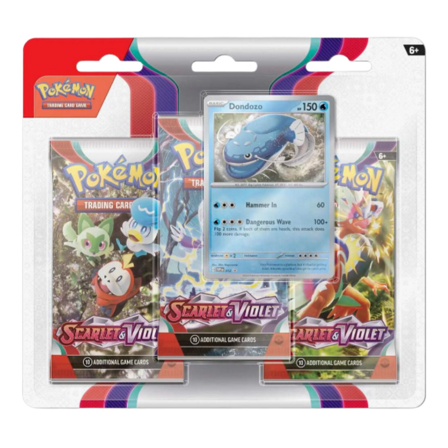 Pokémon trading card game pack with cards featuring Dondozo and other Pokémon.
