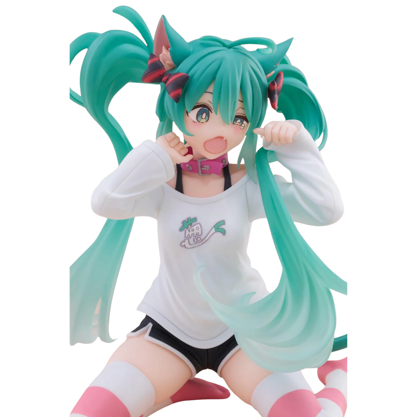 Vocaloid Desktop Cute Hatsune Miku (Nekomimi T-Shirt Ver.) Figure