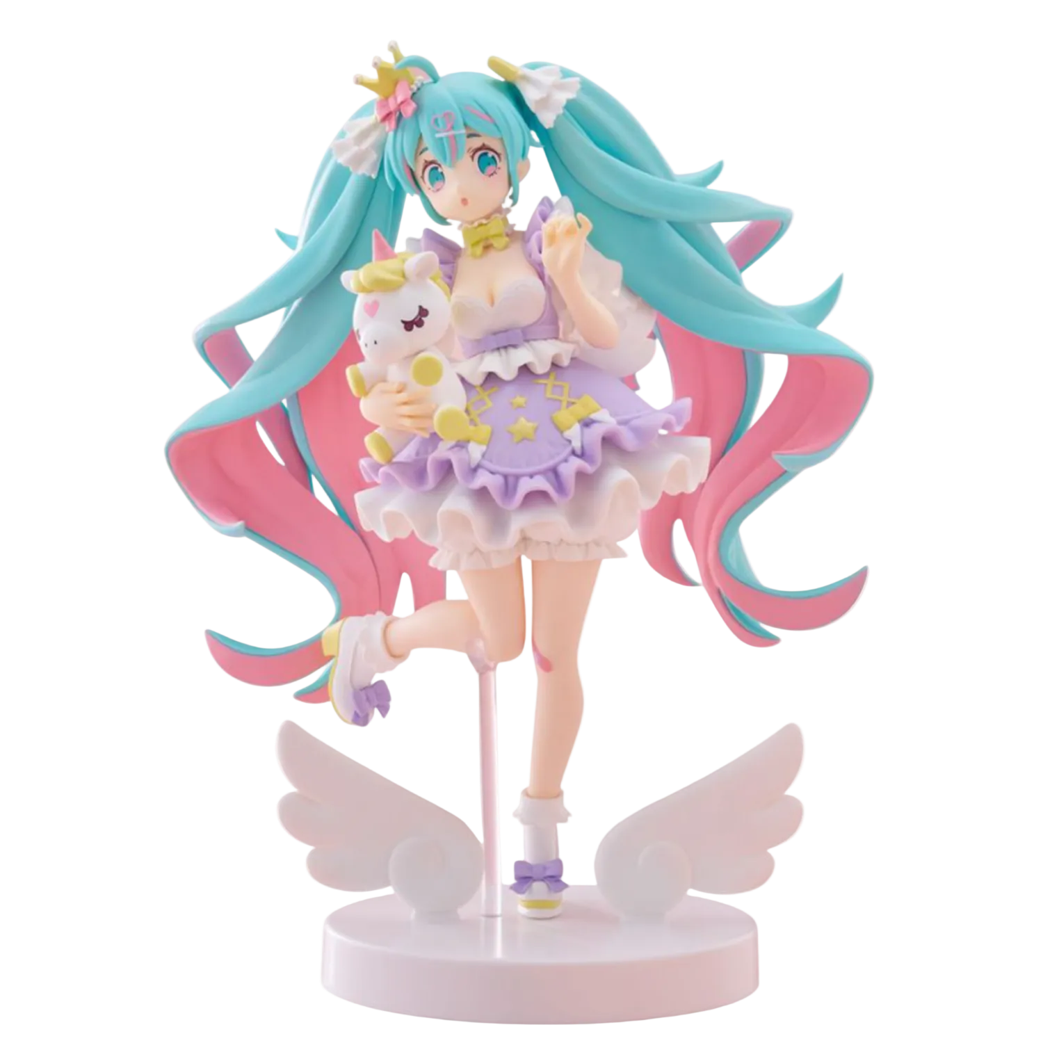 miku idol dress Vocaloid Tenitol Hatsune Miku (Yumekawa Princess Lavender Ver.) Figure – OPLoot