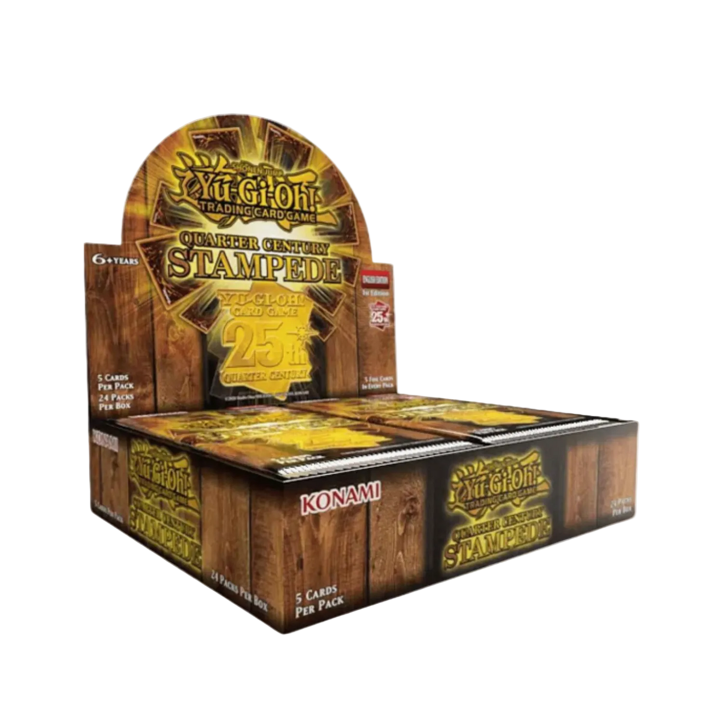Trading card game box with 'Yttrium' branding and Konami logo on a white background
