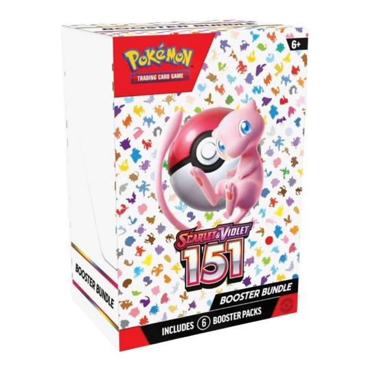 Pokémon trading card game booster bundle packaging with Poké Ball and cartoon character on a white background