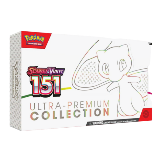 Pokémon Scarlet & Violet Ultra-Premium Collection packaging with Mew illustration