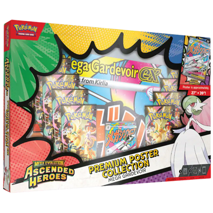 Pokémon Mega Gardevoir EX Premium Poster Collection packaging with colorful design