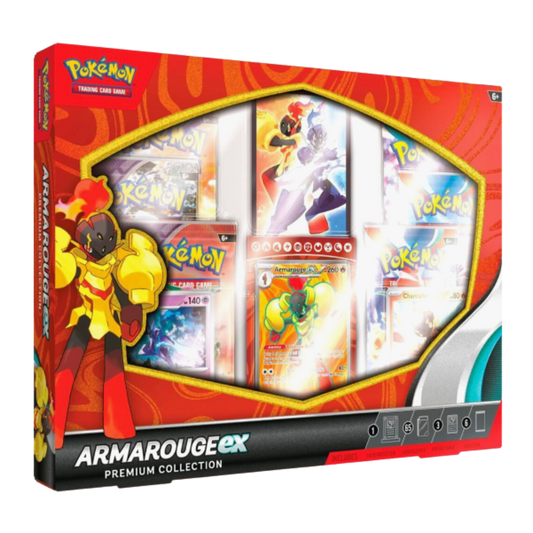 Pokémon Armarougeex Premium Collection packaging with cards inside