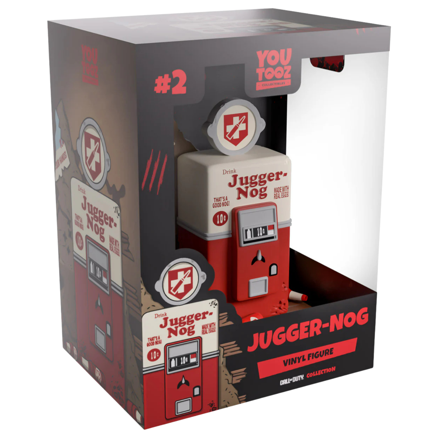 Jugger-Nog vinyl figure packaging with branding and product details.