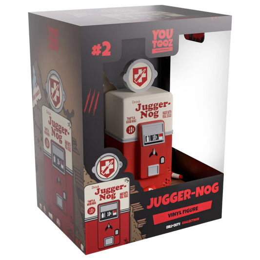 Jugger-Nog vinyl figure packaging with branding and product details.