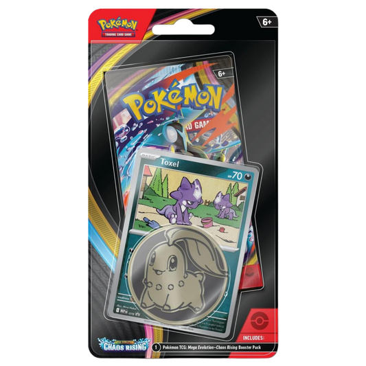 Pokémon trading card game pack with a card featuring a purple creature on a white background