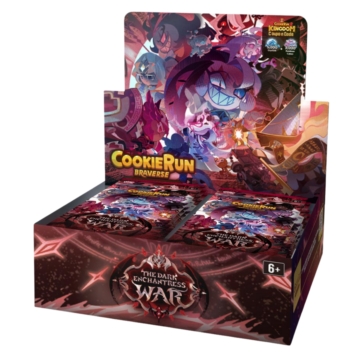 Cookie Run: Braververse trading card game box with characters and text on a white background