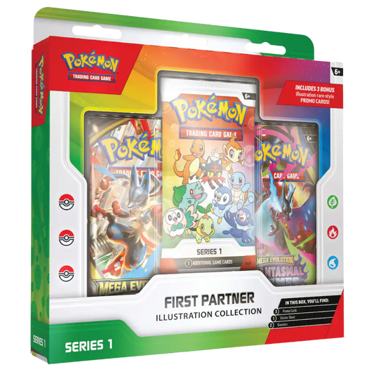 Pokémon trading card game pack with illustrations on a white background