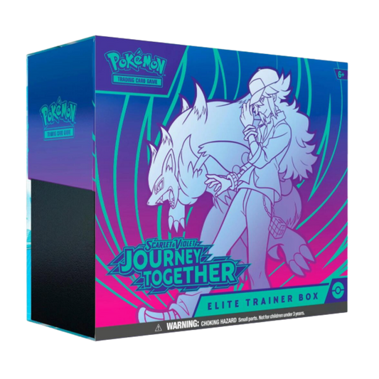 Pokémon trading card game elite trainer box with character illustration on a colorful background