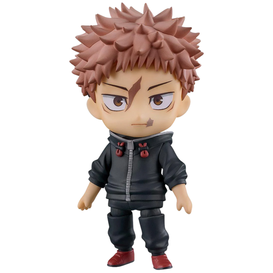 Action figure with spiky hair and detailed outfit on a white background