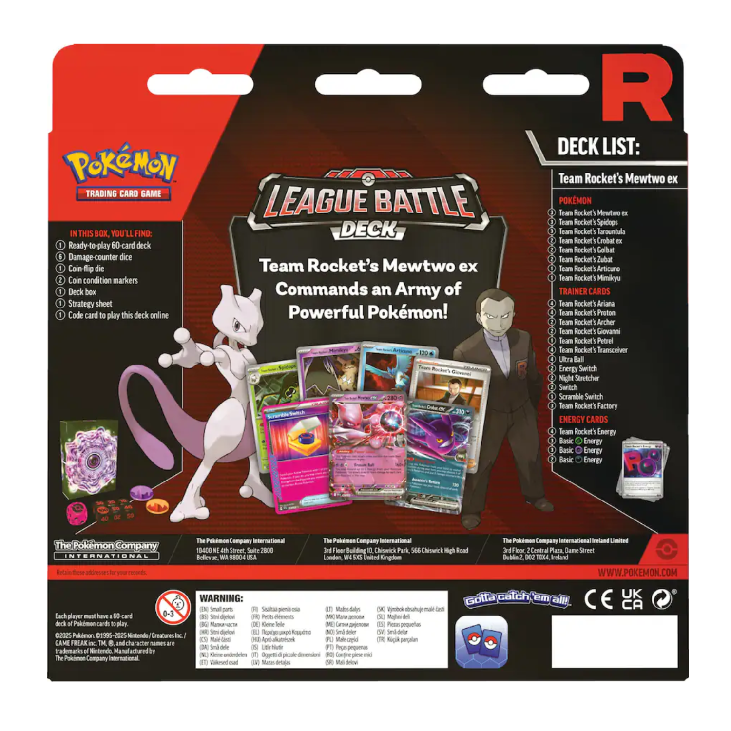 League Battle Deck [Team Rocket's Mewtwo ex]