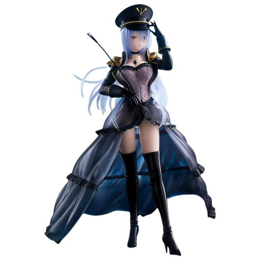 Figurine of a character in a detailed outfit with a hat on a white background