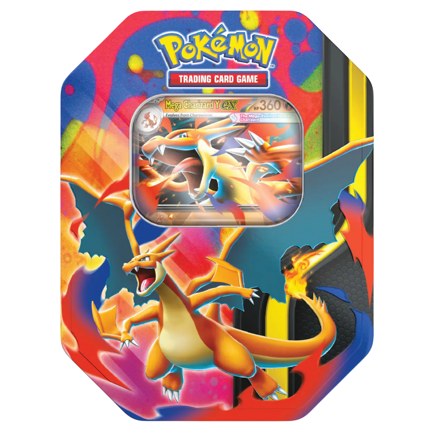 Pokémon trading card game packaging with colorful design