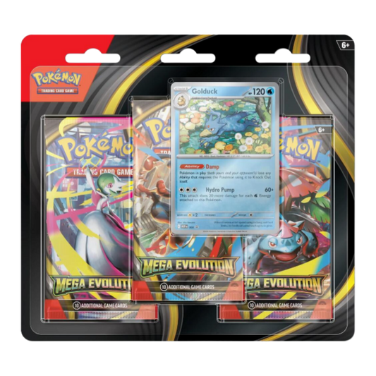 Pokémon trading card game packs with colorful designs and text on a black background