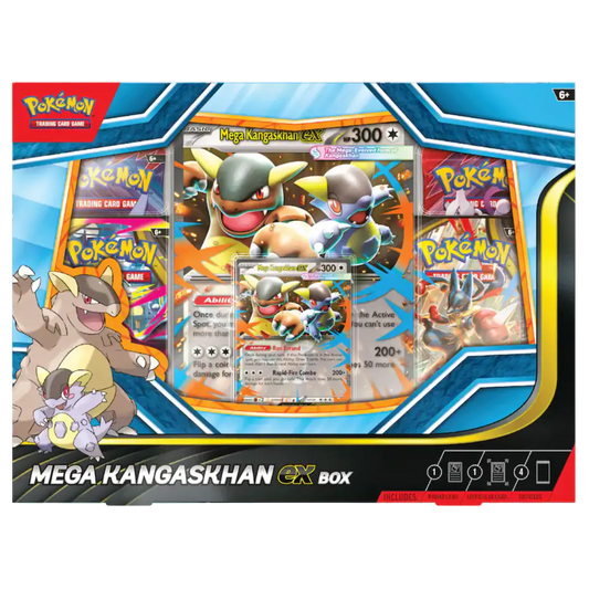 Pokémon trading card game Mega Kangaskhan EX box packaging