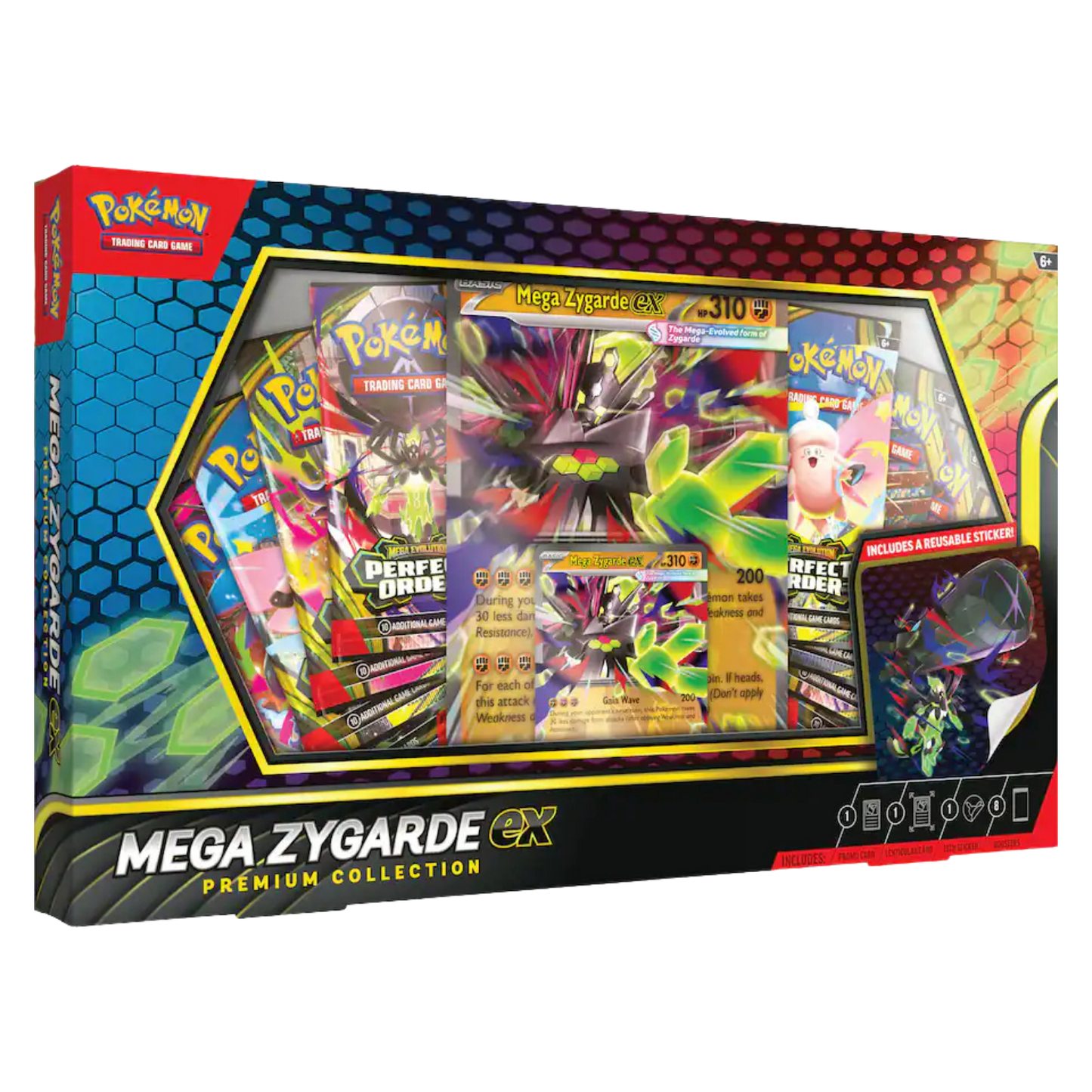 Pokémon Mega.Zygarde EX Premium Collection packaging with colorful design
