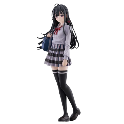 Anime character figurine in school uniform with a white background