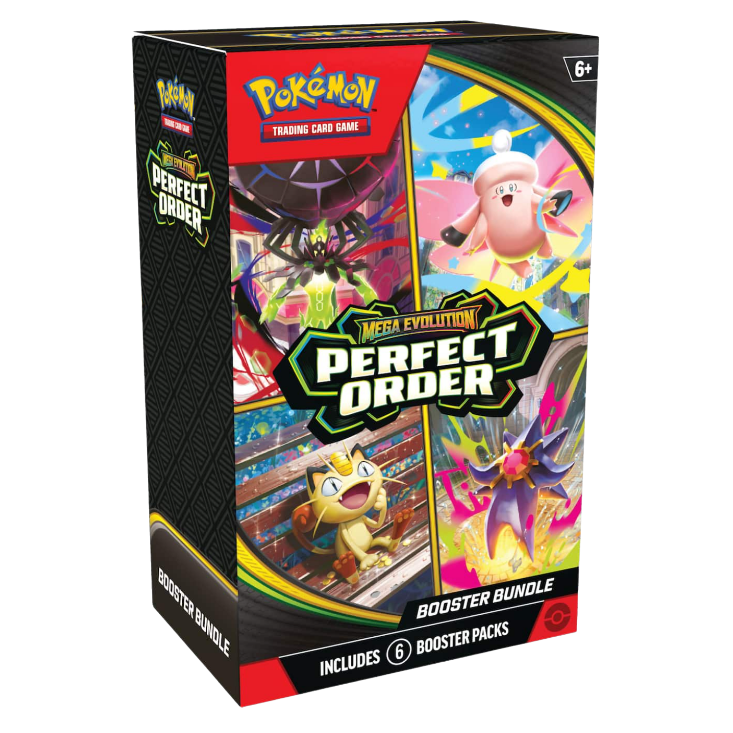 Pokémon Trading Card Game Mega Evolution Perfect Order booster bundle packaging.