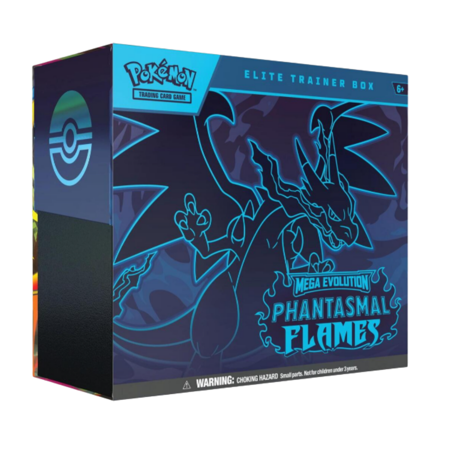 Pokémon Elite Trainer Box with Mega Evolution theme on a white background