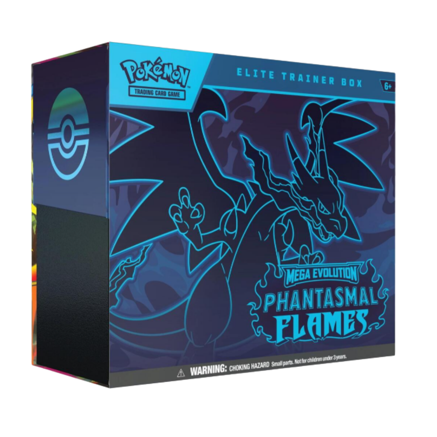 Pokémon Elite Trainer Box with Mega Evolution theme on a white background