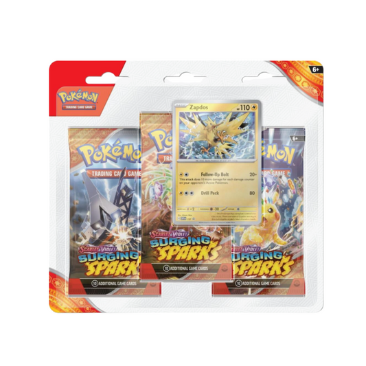 Surging Sparks 3 Pack Blister [Zapdos]