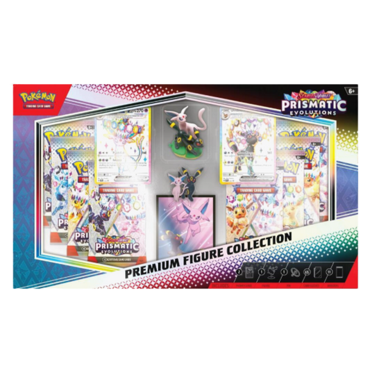 Pokémon Prismatic Evolutions premium figure collection packaging