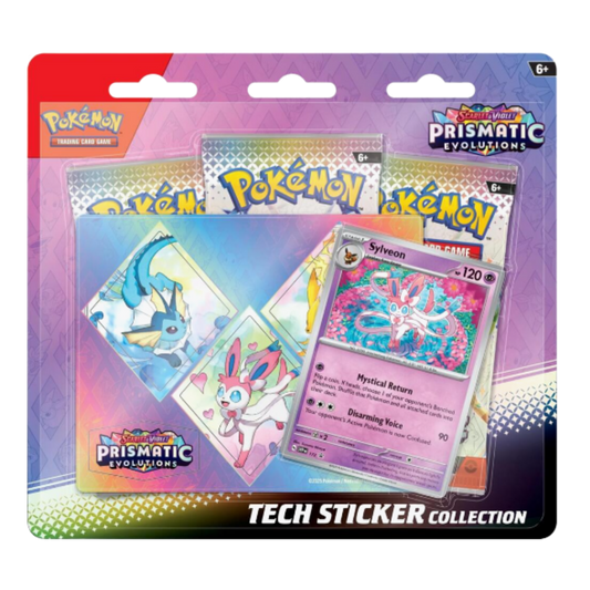 Pokémon trading card game pack with Sylveon cards on a colorful background