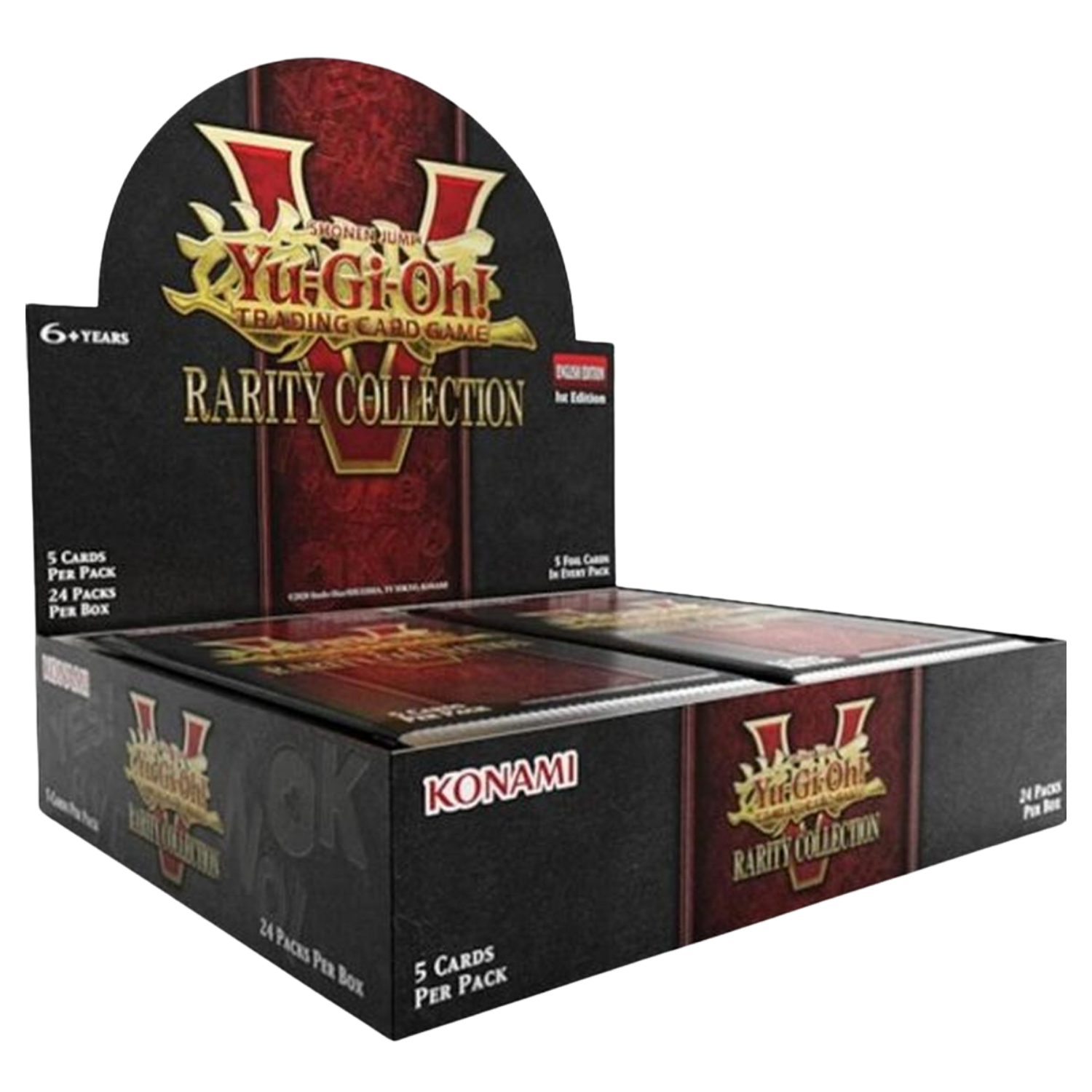 Yu-Gi-Oh! Trading Card Game Rarity Collection packaging with Konami logo.