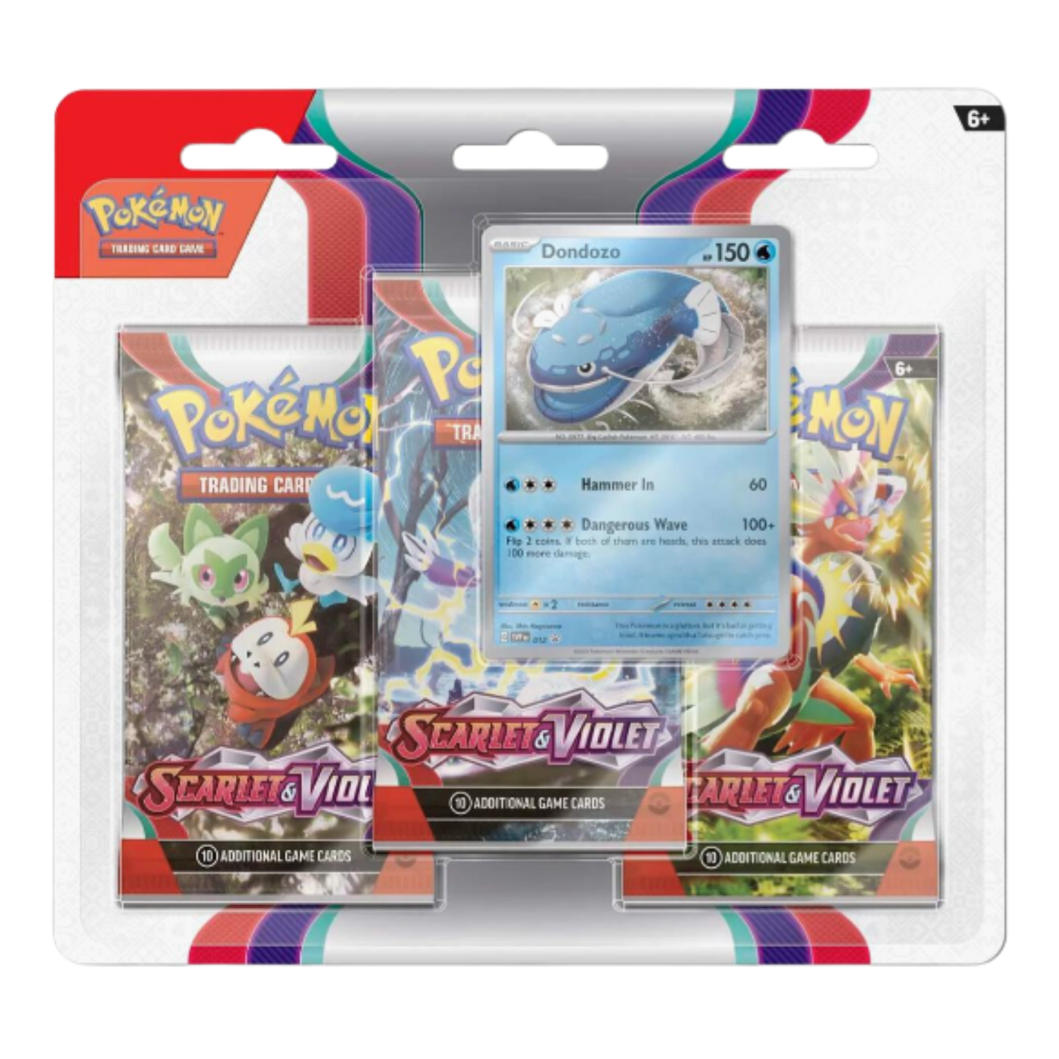 Pokémon trading card game pack with cards featuring Dondozo and other Pokémon.