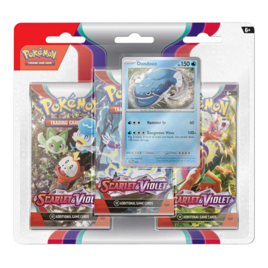 Pokémon trading card game pack with cards featuring Dondozo and other Pokémon.