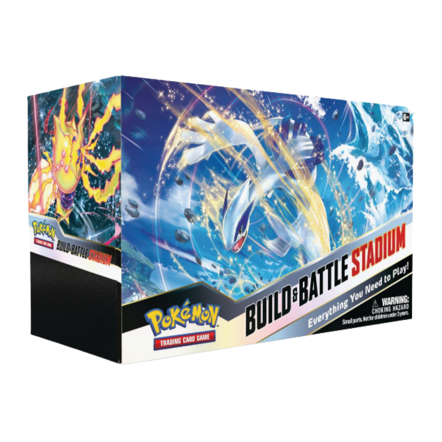 Pokémon Build & Battle Stadium trading card game box on a white background