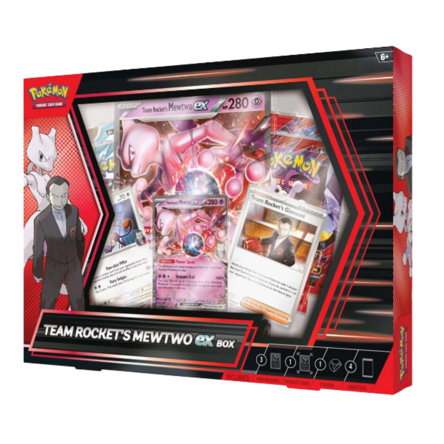 Pokémon trading card game box featuring Team Rocket's Mewtwo EX