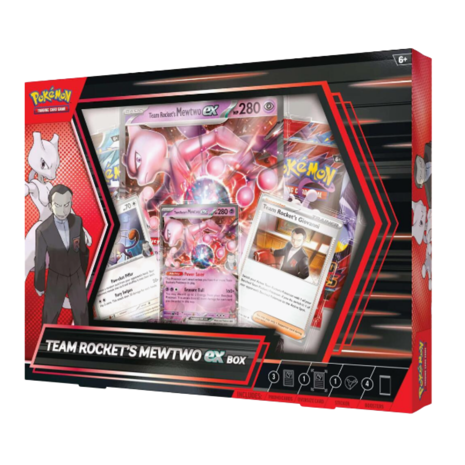 Pokémon trading card game box featuring Team Rocket's Mewtwo EX
