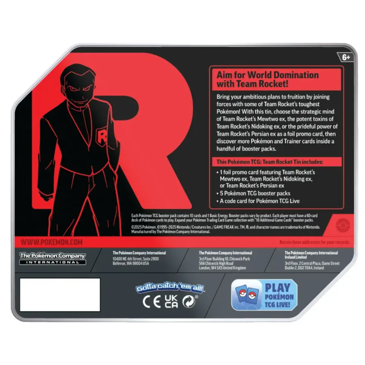 Team Rocket Tin [Team Rocket's Mewtwo ex]