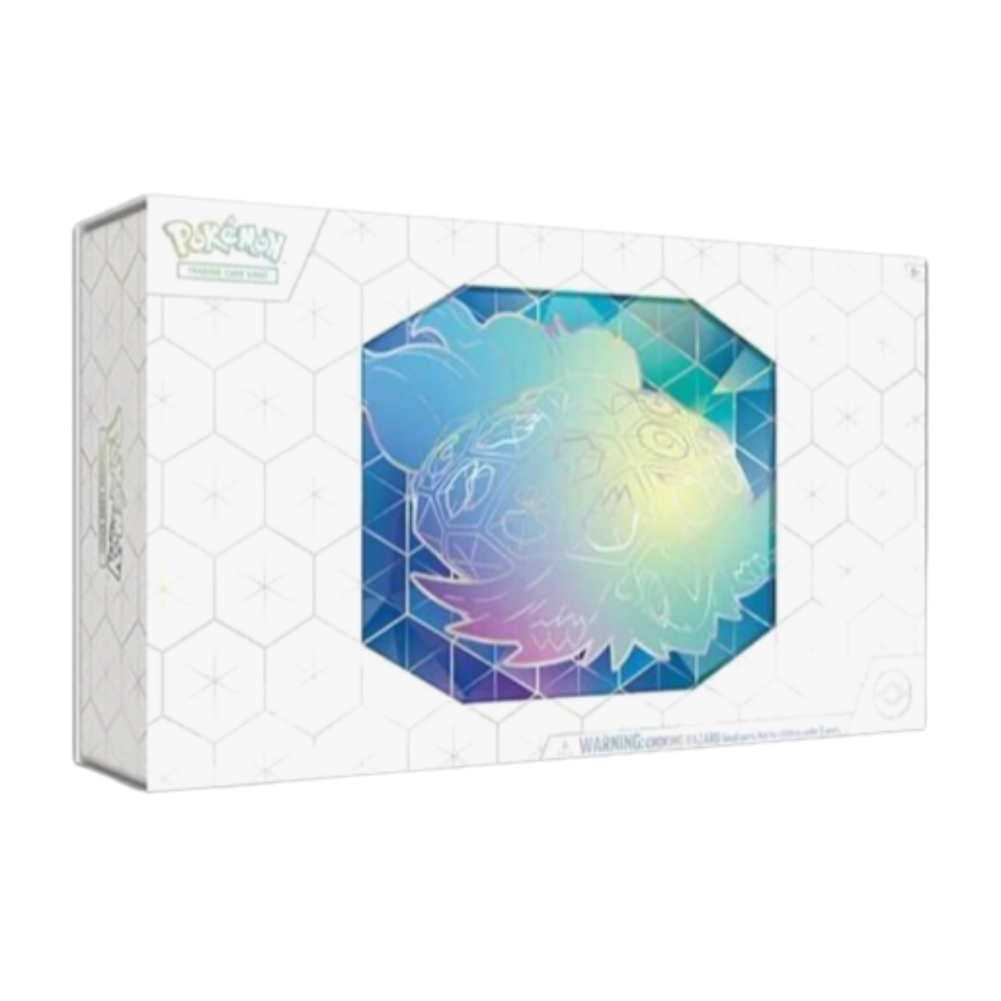 Pokémon trading card game box with colorful design on a white background
