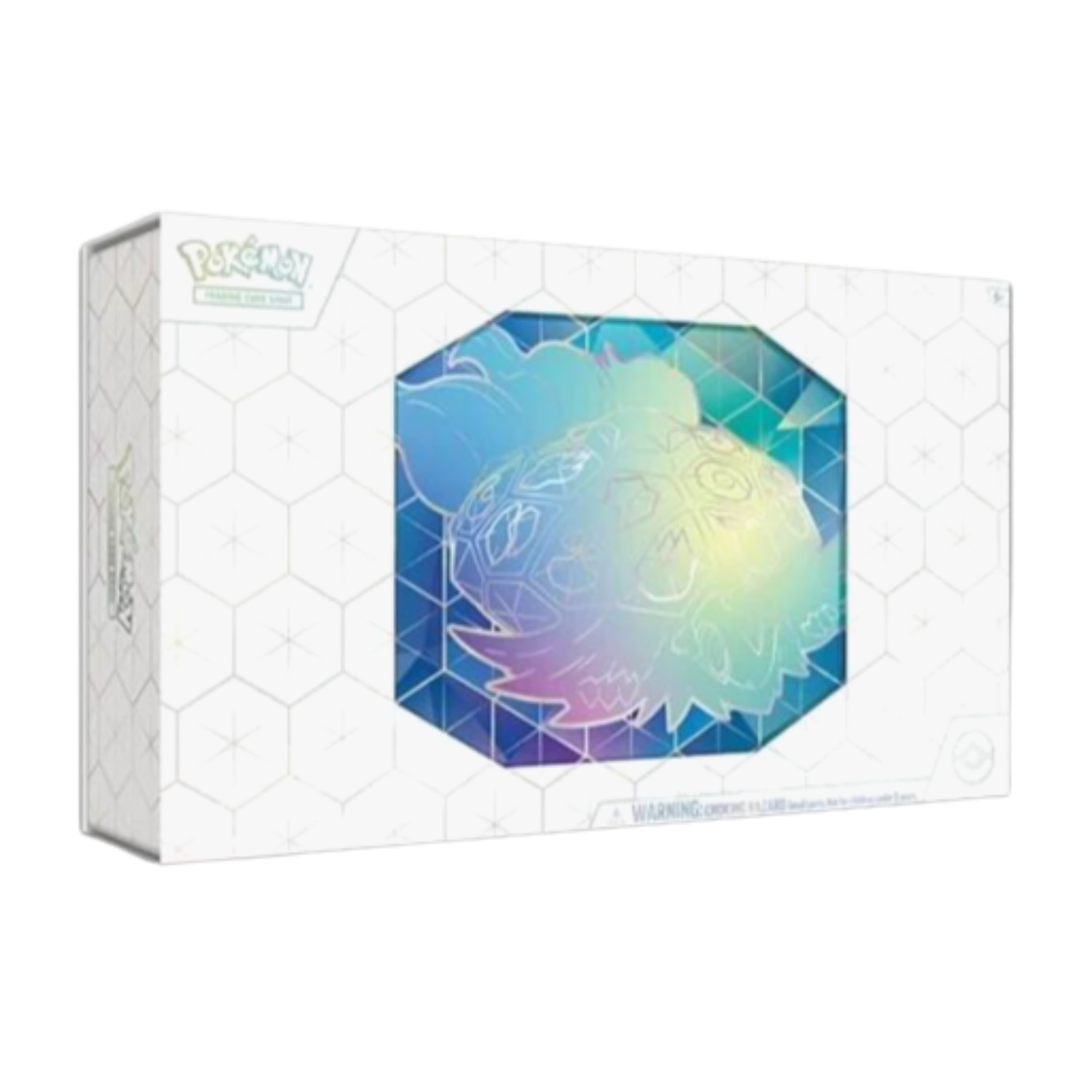 Pokémon trading card game box with colorful design on a white background