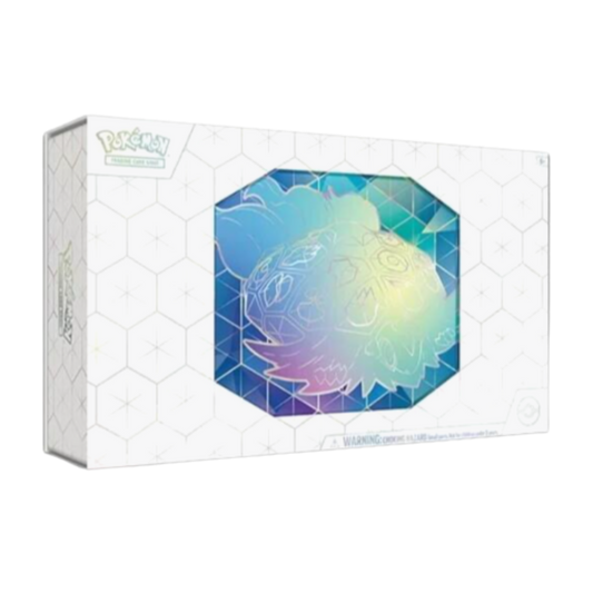 Pokémon trading card game box with colorful design on a white background