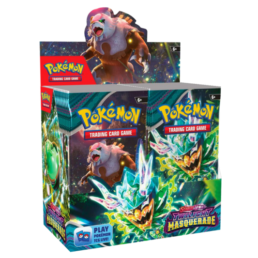 Pokémon trading card game packaging with character illustration on a white background