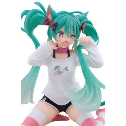 Vocaloid Desktop Cute Hatsune Miku (Nekomimi T-Shirt Ver.) Figure