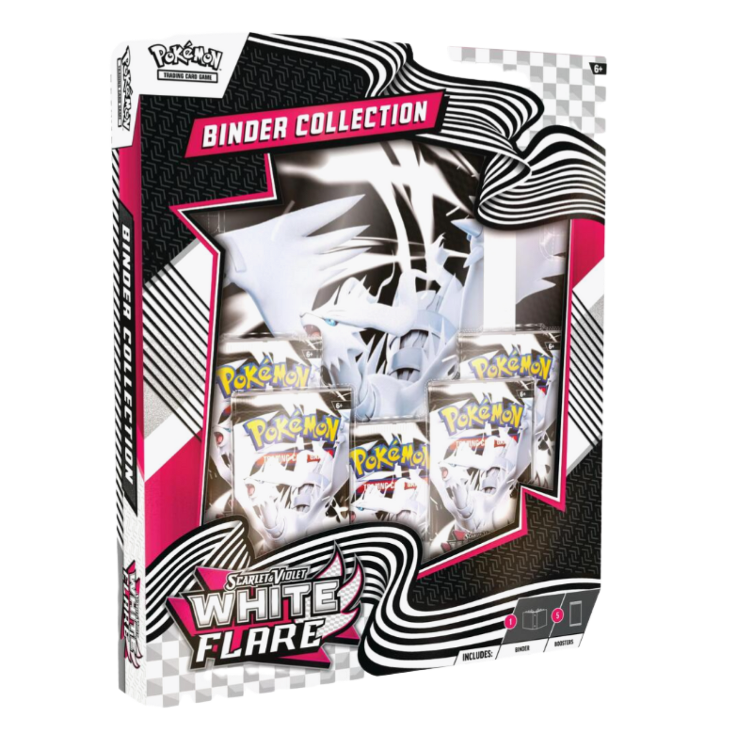 Pokémon trading card game binder collection packaging with 'White Flare' theme