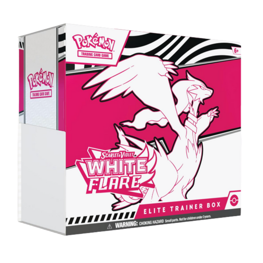 Pokémon trading card game elite trainer box with White Flare design on a white background