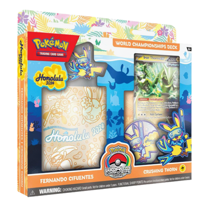 Pokémon trading card game packaging with colorful design and Pokémon illustrations.