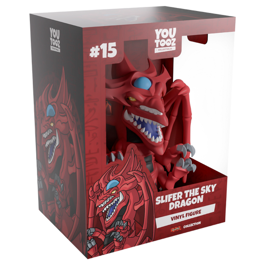 Red dragon vinyl figure in packaging with 'YouTooz' branding